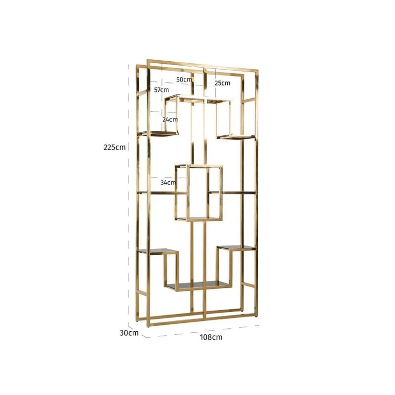 Magnus Display Unit - Gold | Furniture | Display & Storage | The Elms