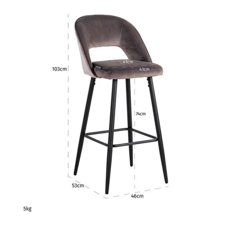 Luna Barstool - Stone | Dining Room | Barstools | The Elms