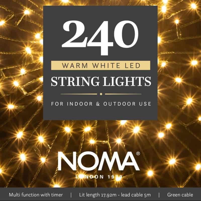 240 Multifunction String Lights - Warm White - Plug In | Christmas | Christmas Lights | The Elms