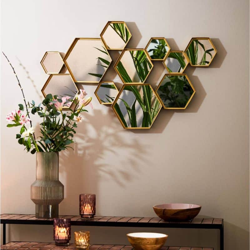 Gold Cinci Wall Mirror - 98cm x 57.5cm | Wall Decor | Mirrors | The Elms