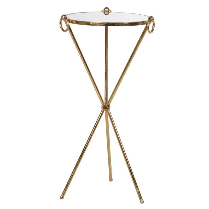 Glass Gold Cross Side Table | The Elms