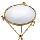 Glass Gold Cross Side Table | The Elms