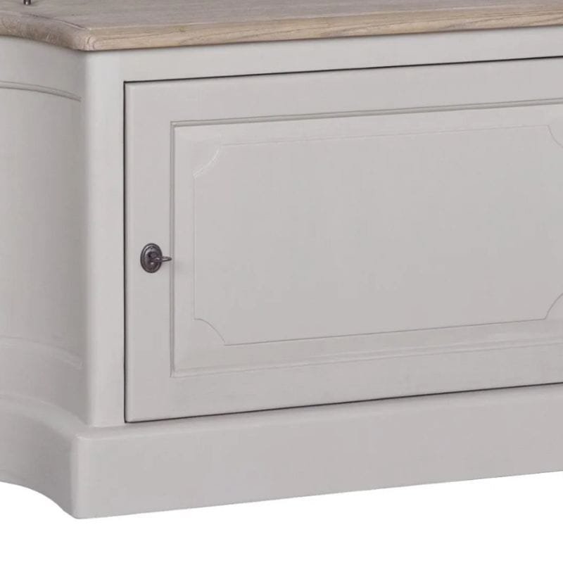 Sofia 2 Door Display Unit – Hardwick White/Rustic Brown - 110cm x 218cm | Display & Storage | Display Cabinets | The Elms