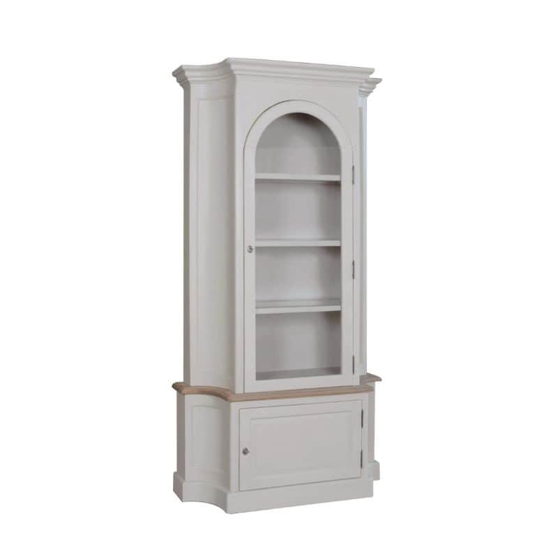 Sofia 2 Door Display Unit – Hardwick White/Rustic Brown - 110cm x 218cm | Display & Storage | Display Cabinets | The Elms