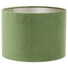 Velours Dusty Green Cylinder Lamp Shade - 30cm | Lighting Accessories | Lamp Shades | The Elms
