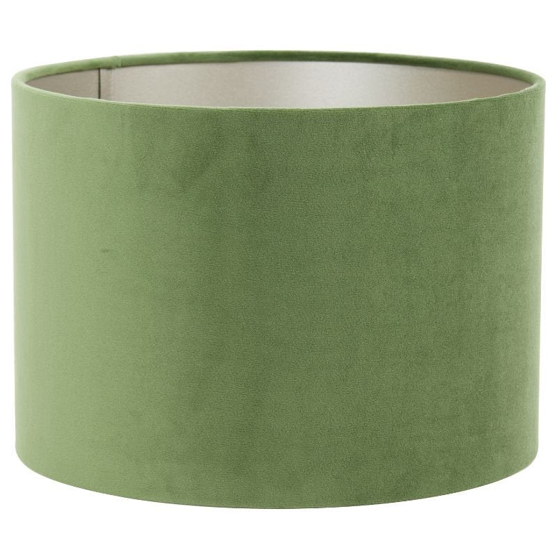 Velours Dusty Green Cylinder Lamp Shade - 30cm | Lighting Accessories | Lamp Shades | The Elms