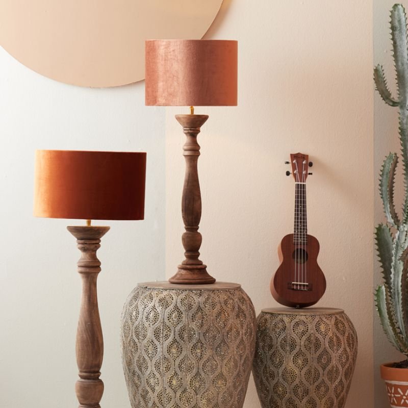 Bellini Lamp Base - Wood Weather Barn - 16x63 | Lighting & Lamps | Lamp Bases | The Elms