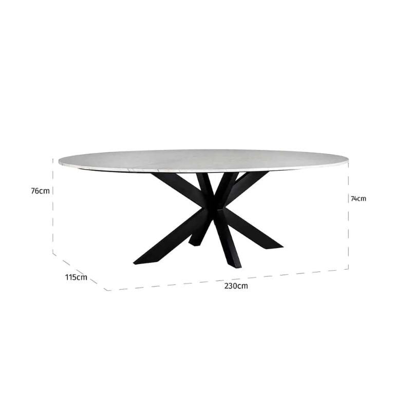 Lexington Oval Marble Dining Table | Dining Room | The Elms