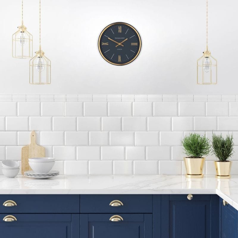 Hampton Wall Clock - Navy - 10 inch | Decorative Accessories | Clocks | The Elms