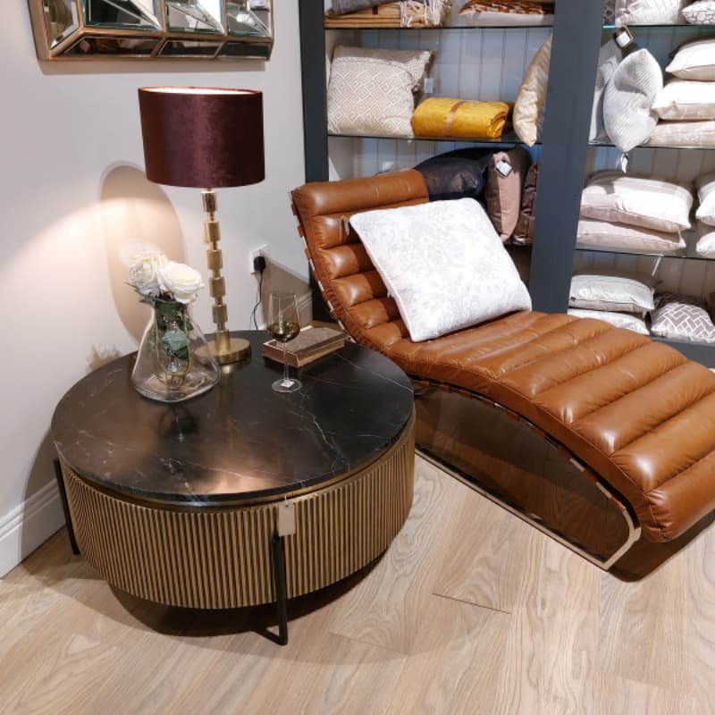 Richmond Interiors Ironville 90Ø Coffee Table | The Elms