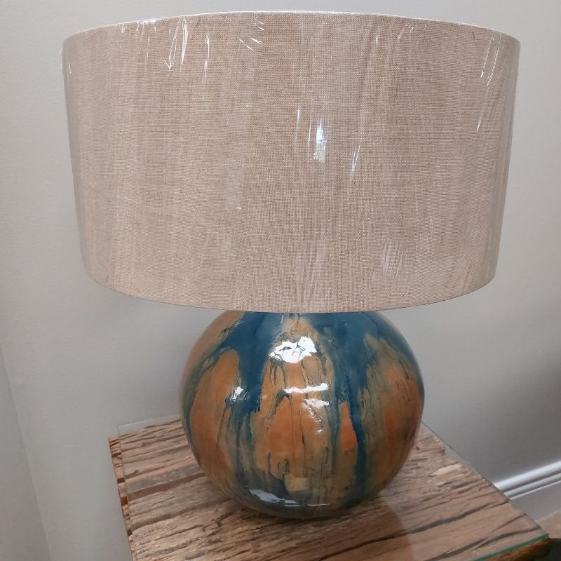 Asinara Enamel Table Lamp with Shade | Table & Desk Lamps | Table Lamps | The Elms