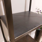 Orwell Dressing Shelf Unit with Mirror - Black and Antique Gold | Furniture | Display & Storage | The Elms