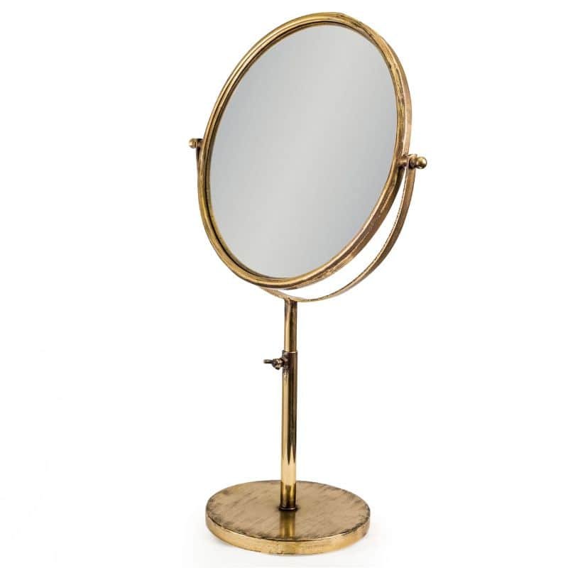 Convex Adjustable Table Mirror – Antique Gold - 17cm x 32.5cm | Decorative Accessories | Mirrors | The Elms