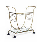 Metal Bar Trolley - Gold/Glass - 35.5cm x 84cm x 81.5cm | Dining Room | Bars | The Elms