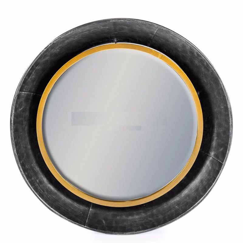 Round Lincoln Wall Mirror - Black & Bronze - Medium | Home Decor | Decorative Accessories | The Elms