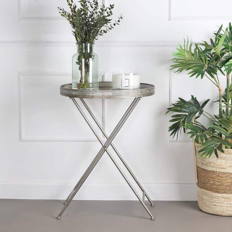 Claude Mirror Fold Up Side Table | Living Room | Coffee Tables & Side Tables | The Elms