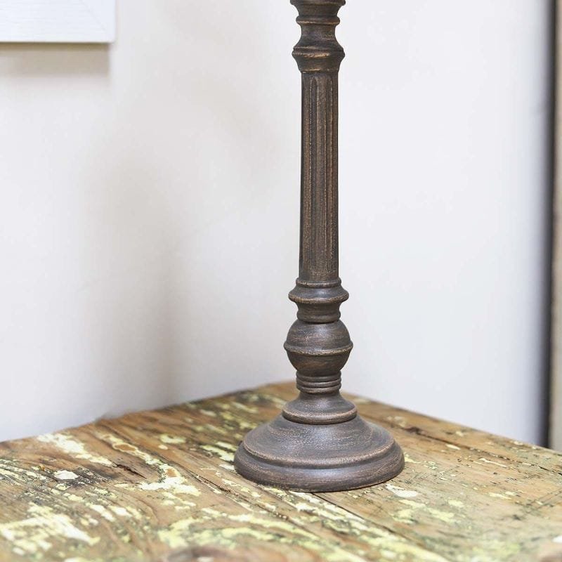 Bobby Dark Table Lamp with Grey Shade | Lamps | Table Lamps | The Elms