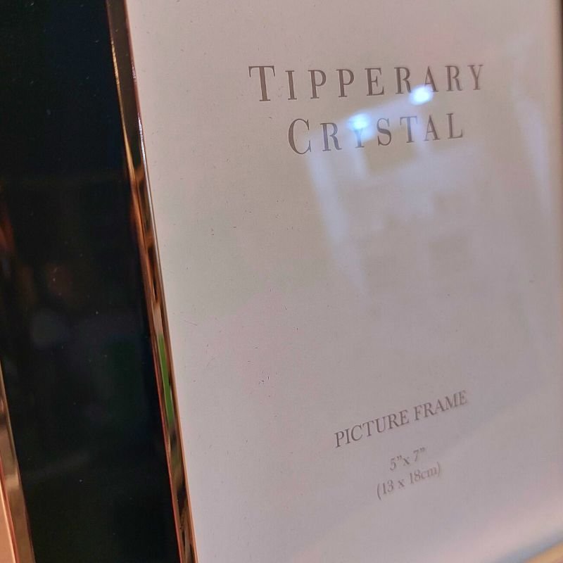 Black Enamel Frame with Rose Gold Edging - 5x7 inch | Art | Picture Frames | The Elms