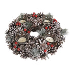 Four Tealight Holder - Natural Pine Cone | Christmas | Christmas Decorative Accessories | The Elms