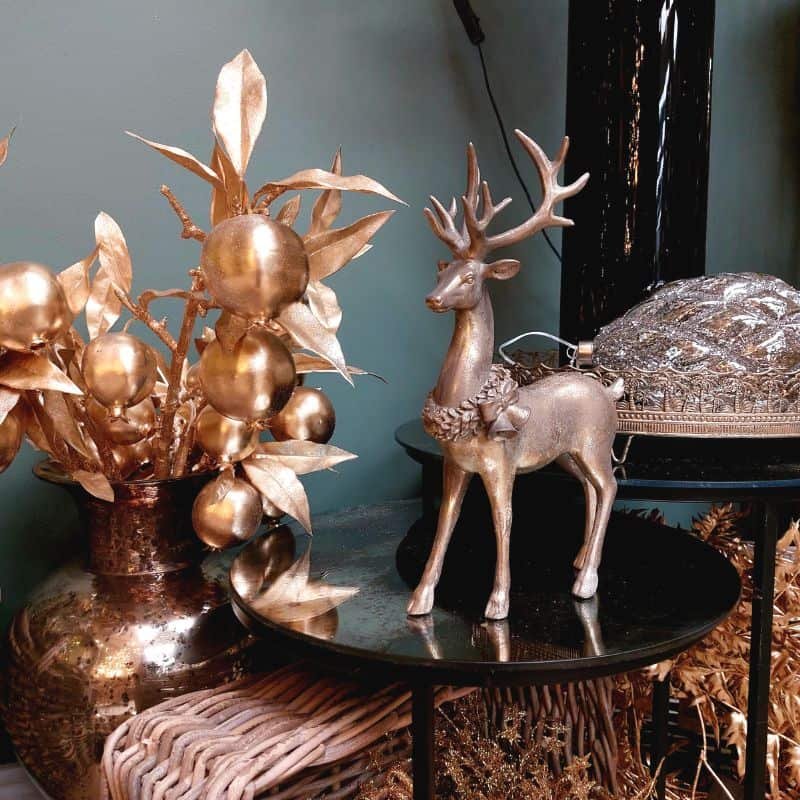 Antique Gold Reindeer | Christmas | Christmas Decorative Accessories | The Elms