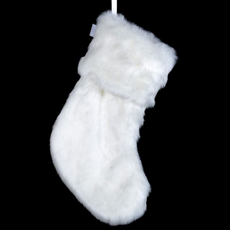 White Faux Fur Christmas Stocking | Christmas | Christmas Decorative Accessories | The Elms
