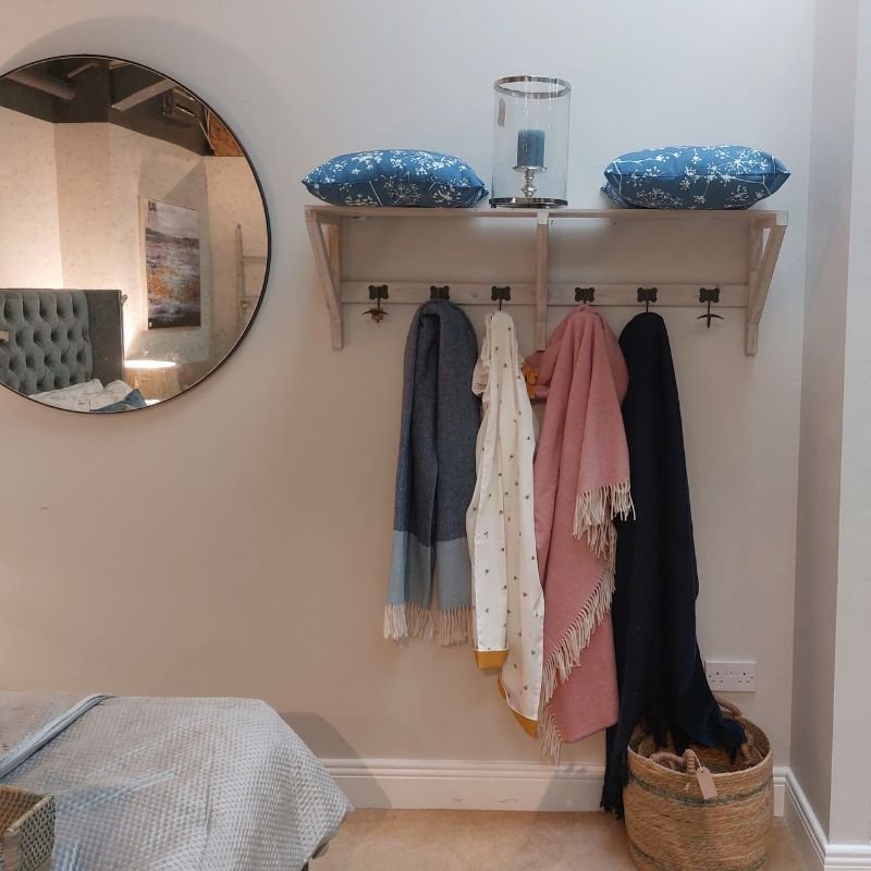 Wooden Shelf Coat Rack | Furniture | Display & Storage | The Elms