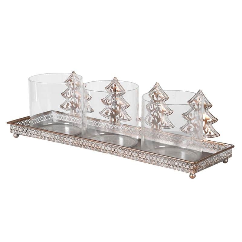 Christmas Trees 4 Candle Holder | Christmas | Christmas Hurricanes & Candleholders | The Elms