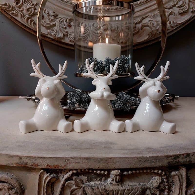 'No Evil' Deer - Set of 3 | Christmas | Christmas Decorative Accessories | The Elms