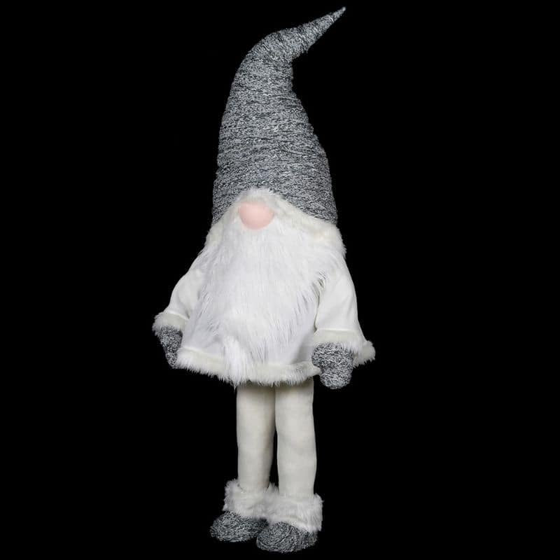 White Sprung Bouncing Santa Gnome - Tall | Christmas | Christmas Decorative Accessories | The Elms