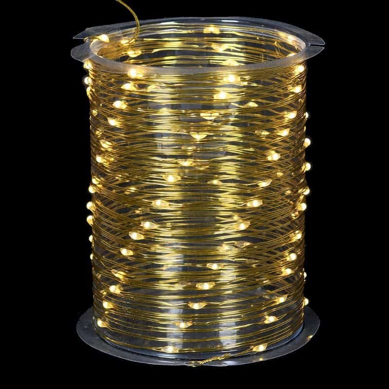 100 Wire Lights - Gold - Battery Operated | Christmas | Christmas Lights | The Elms