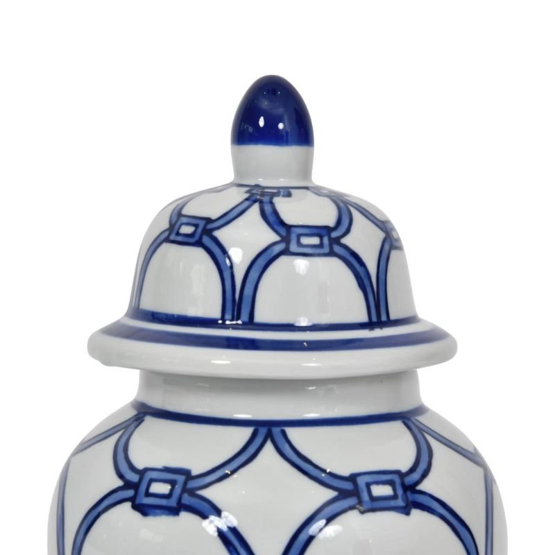 Blue Loops Handpainted Ginger Jar - Small | Sculptures & Ornaments | Ornaments | The Elms