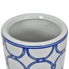 Blue Loops Handpainted Umbrella Stand | Sculptures & Ornaments | Ornaments | The Elms