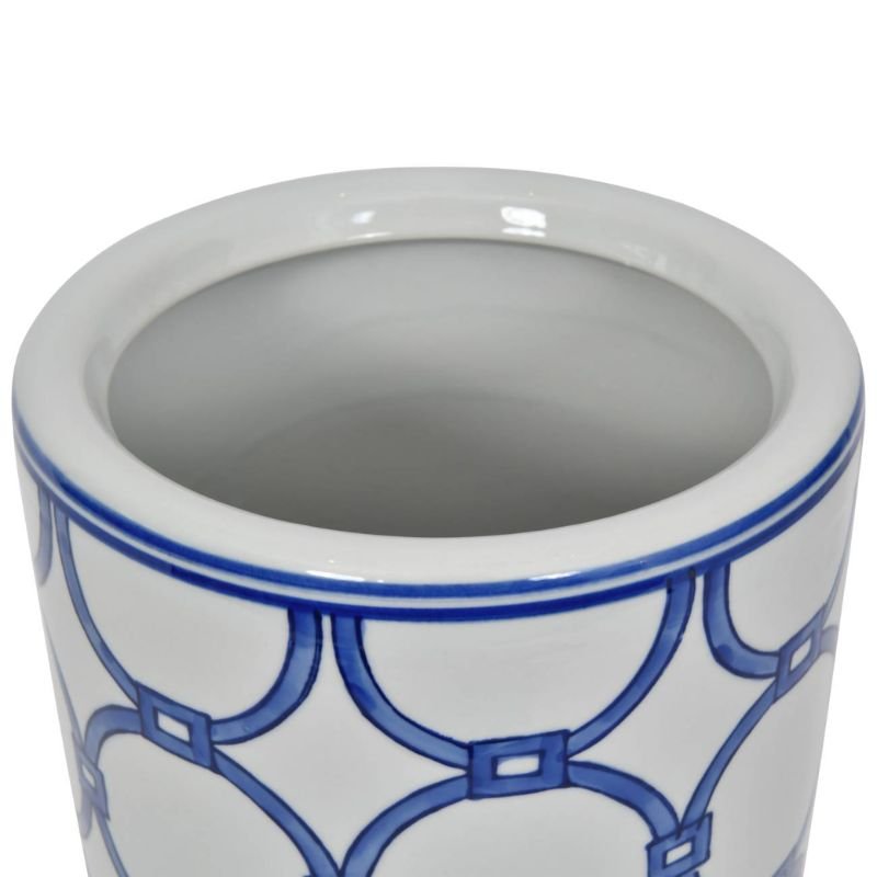 Blue Loops Handpainted Umbrella Stand | Sculptures & Ornaments | Ornaments | The Elms