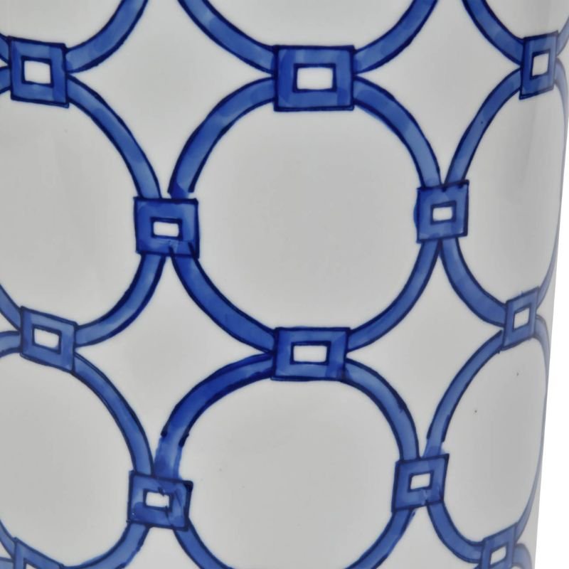 Blue Loops Handpainted Umbrella Stand | Sculptures & Ornaments | Ornaments | The Elms