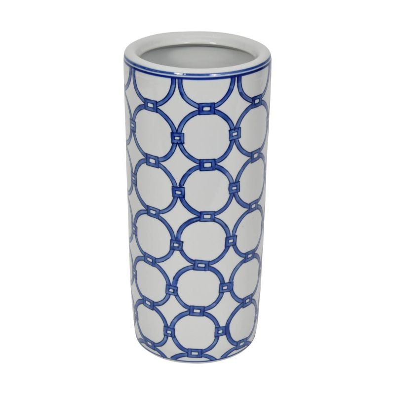 Blue Loops Handpainted Umbrella Stand | Sculptures & Ornaments | Ornaments | The Elms