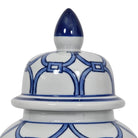 Blue Loops Handpainted Ginger Jar - Large | Sculptures & Ornaments | Ornaments | The Elms