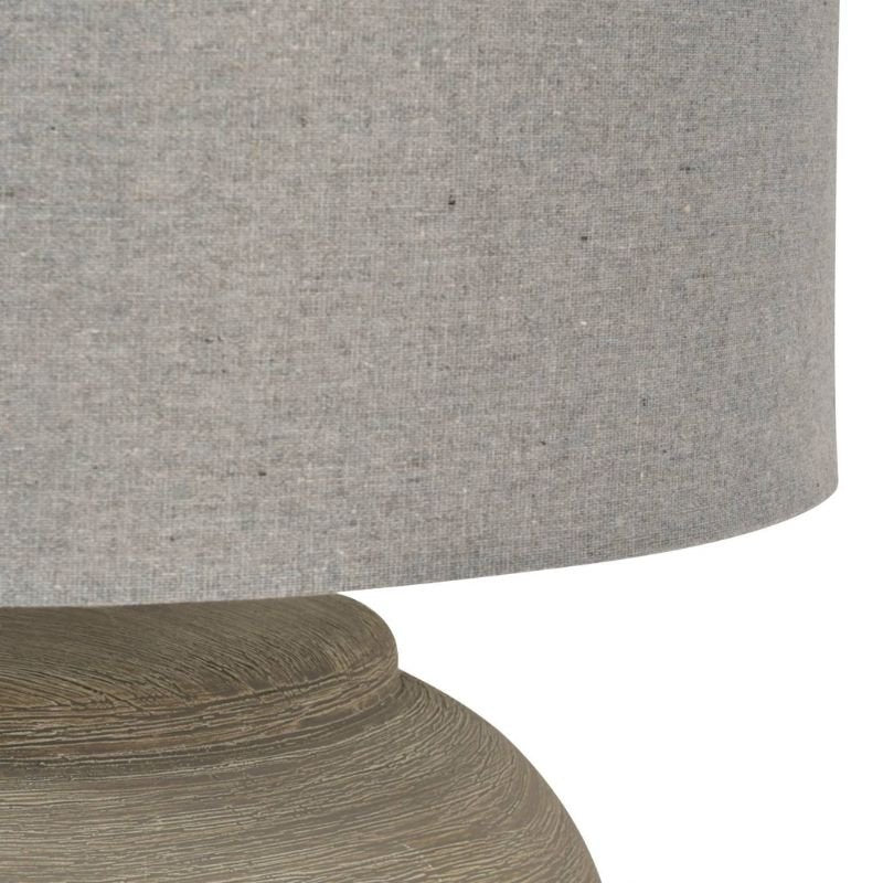 Baslow Etched Grey Small Ceramic Lamp with Shade | Table & Desk Lamps | Table Lamps | The Elms