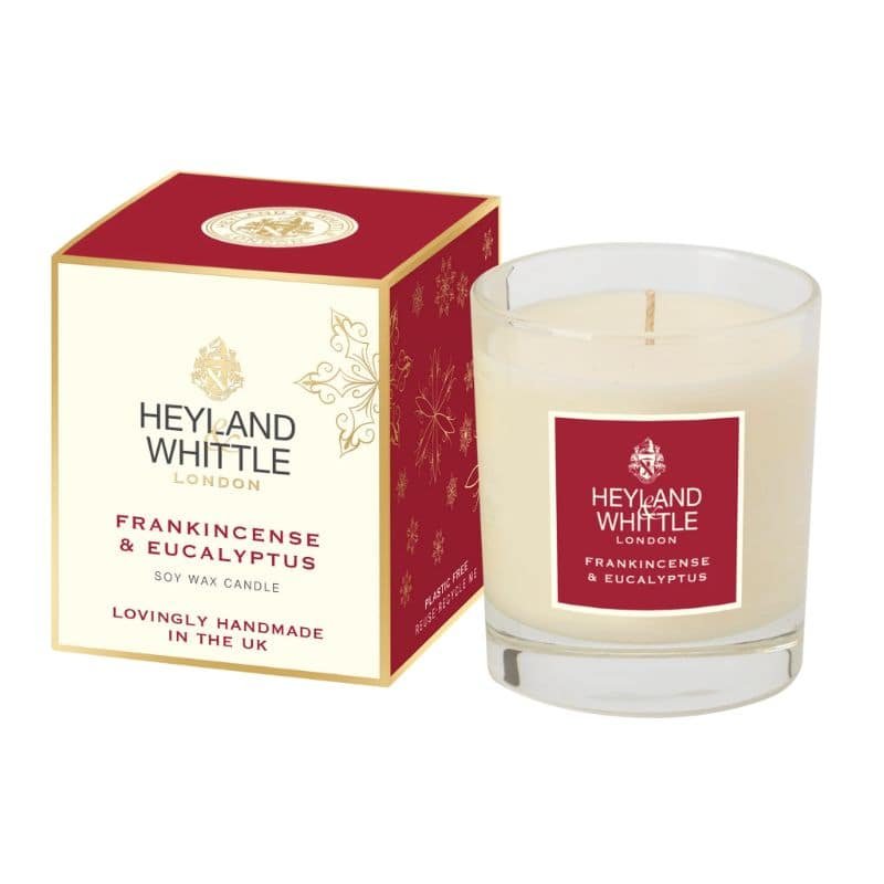 Festive Classic Candle in a Glass - Frankincense & Eucalyptus - 230g | Fragrances | Candles & Diffusers | The Elms