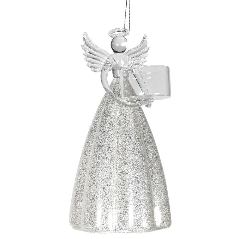 Glass Candleholder - Angel | Christmas | Christmas Candleholders | The Elms