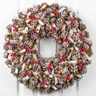 Natural Cone/Redberry Wreath - 60cm | Christmas | Christmas Wreaths | The Elms