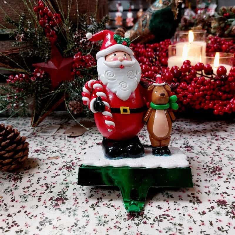 Stocking Hanger - Santa with Reindeer | Christmas | Christmas Decorative Accessories | The Elms