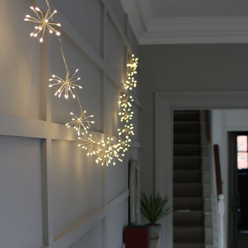 16 Garland Lights - Starburst Chain - Plug In | Christmas | Christmas Lights | The Elms