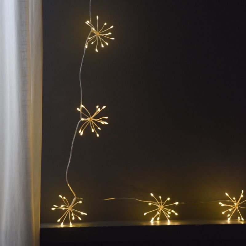 16 Garland Lights - Starburst Chain - Plug In | Christmas | Christmas Lights | The Elms