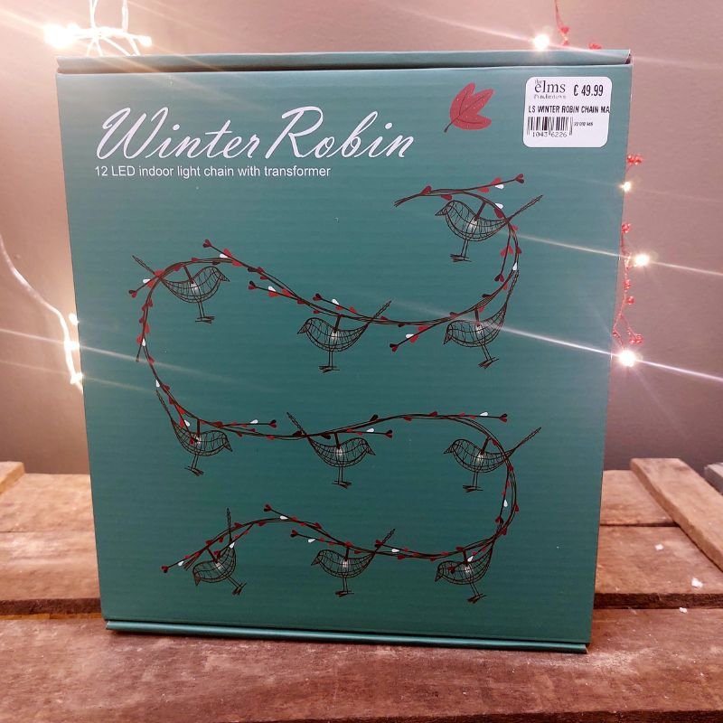 12 Garland Lights - Winter Robins - Plug In | Christmas | Christmas Lights | The Elms