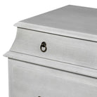 Antiqued Grey 3 Drawer Chest - 91cm x 53cm x 91cm | Bedroom | Bedside Tables & Dressers | The Elms