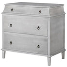 Antiqued Grey 3 Drawer Chest - 91cm x 53cm x 91cm | Bedroom | Bedside Tables & Dressers | The Elms