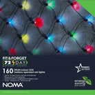 160 Fit & Forget Net Lights - Multicolour - Battery Operated | Christmas | Christmas Lights | The Elms