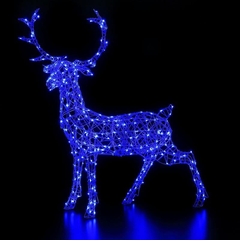 Woburn Colour Changeable Lit Stag - Multicolour - 1.4m - Plug In | Christmas | Christmas Lights | The Elms