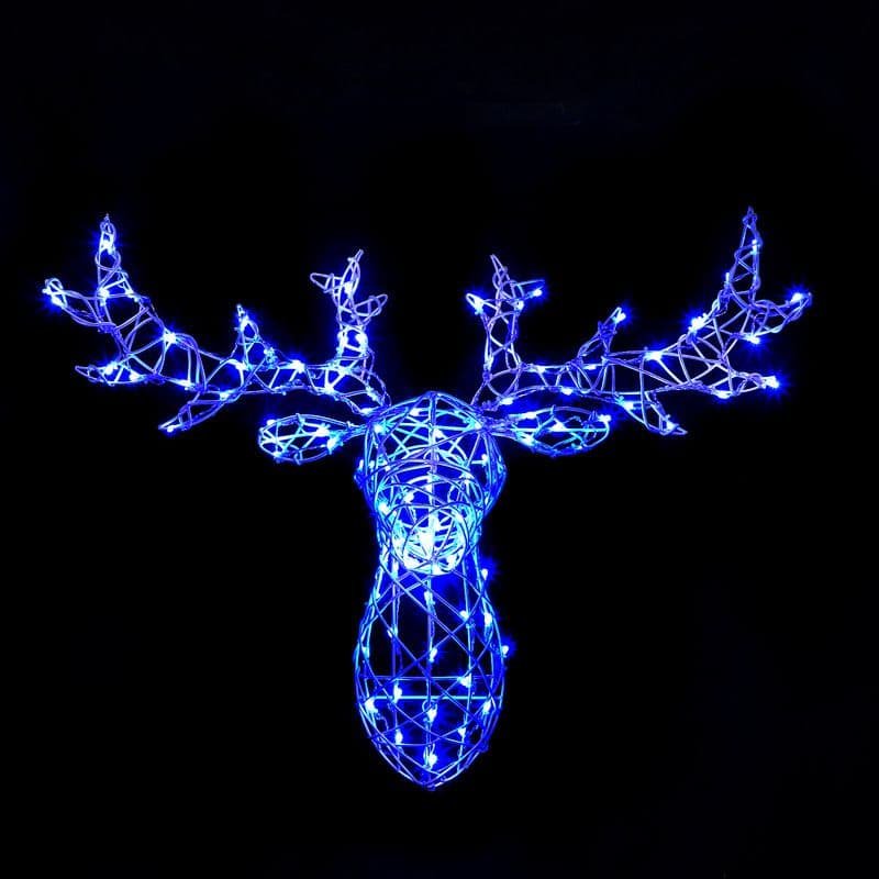 Woburn Colour Changeable Lit Stag - Multicolour - 1.4m - Plug In | Christmas | Christmas Lights | The Elms