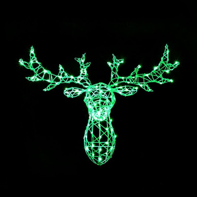 Woburn Colour Changeable Lit Stag - Multicolour - 1.4m - Plug In | Christmas | Christmas Lights | The Elms